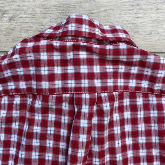 Janie and Jack Plaid Poplin Long Sleeve Button Down Dress Shirt Boys Christmas - Picture 8 of 11
